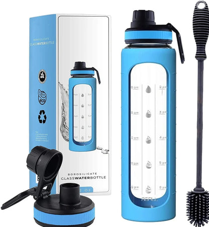 Cylindrical sports water bottle with 750ml capacity, leak-proof lid, and multiple colour options