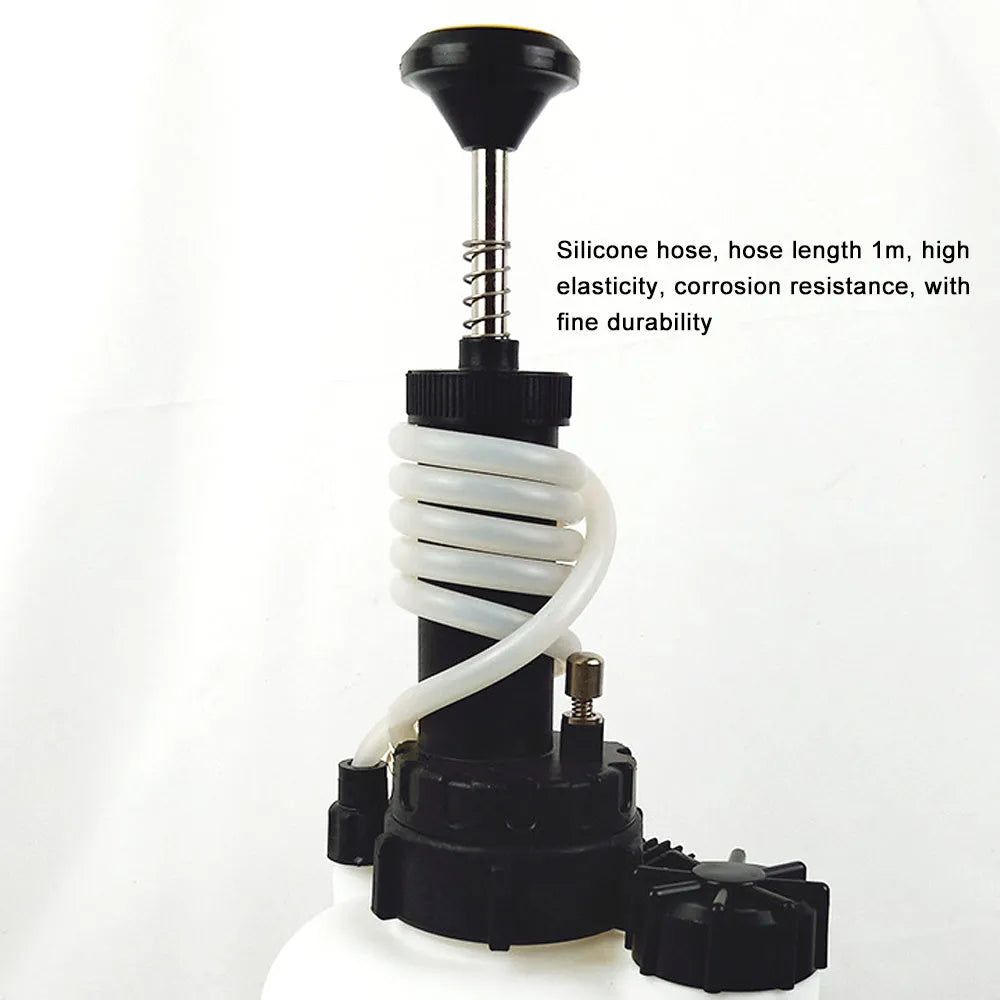 White 3-litre brake oil tank with copper and iron construction for automotive fluid changes