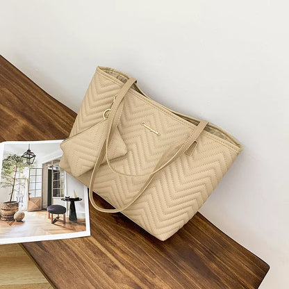 Women's PU diamond plaid embroidered shoulder bag in multiple colors