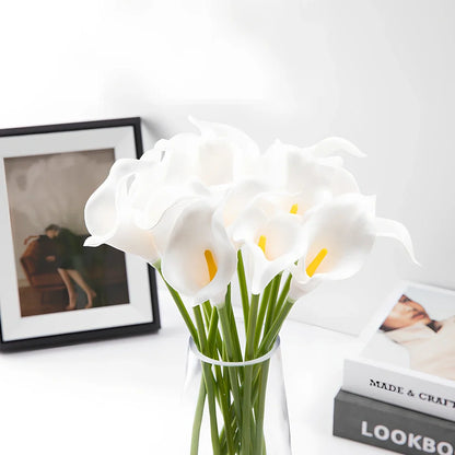 Polyurethane decorative flowers with 35cm stems in multiple colours for wedding and home decor