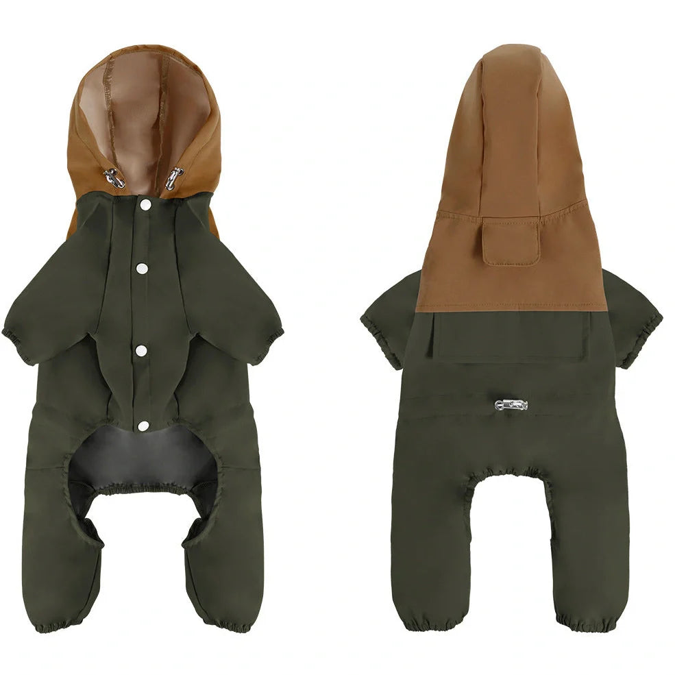 British style waterproof polyester dog jacket for small medium breeds in multiple colours