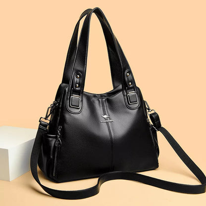 Women's vintage PU crossbody bag in various colors with large capacity and stylish design