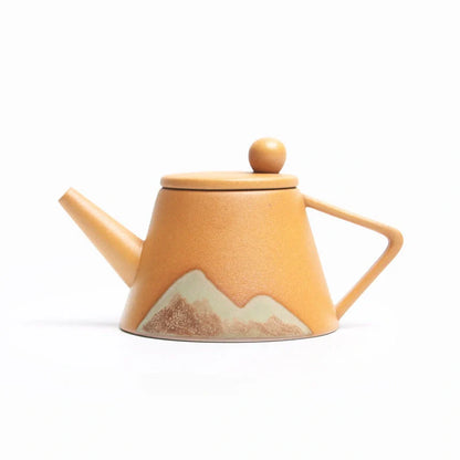 Retro Ceramic Teapot with elegant underglaze design for a sophisticated tea experience