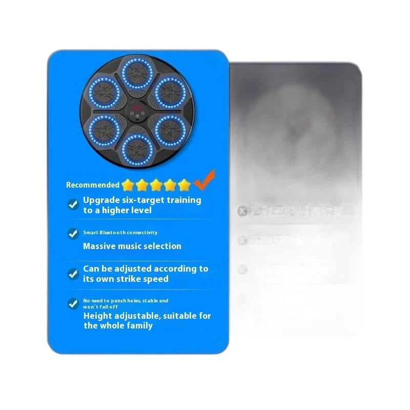 Music Boxing Machine with RGB Light and Bluetooth for indoor fitness training