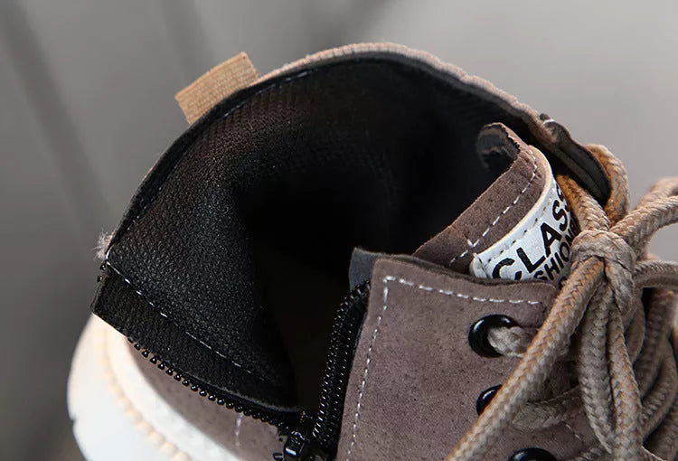 Children's Martin boots in various colors with side zipper for easy wear