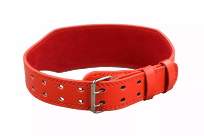 PU fitness belt in brown and black, adjustable sizes S, M, L for men and women