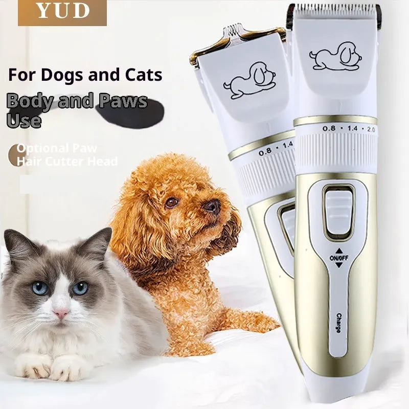 High power professional pet shaver for large dogs and cats in Pearl White or Tuhao Gold with optional power display