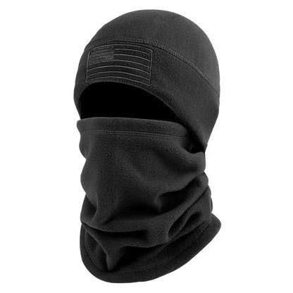 Winter headgear set with polar fleece hat and scarf in blue, army green, grey or black, free size