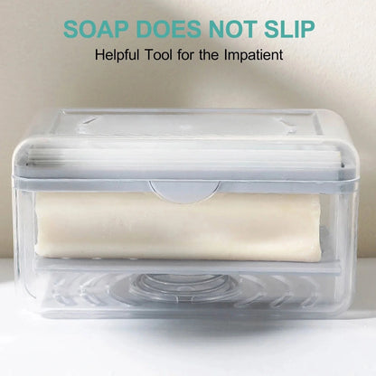 Roller type soap dish holder in light luxury colors with drain holes for bathroom storage