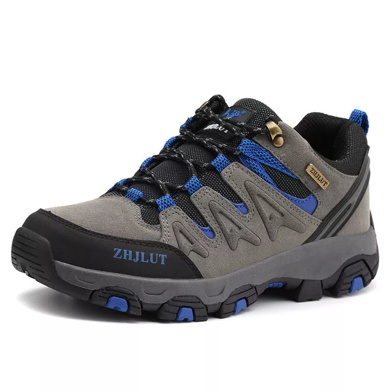 Men's Outdoor Leisure Breathable Mesh Shoes in various colors with natural rubber sole