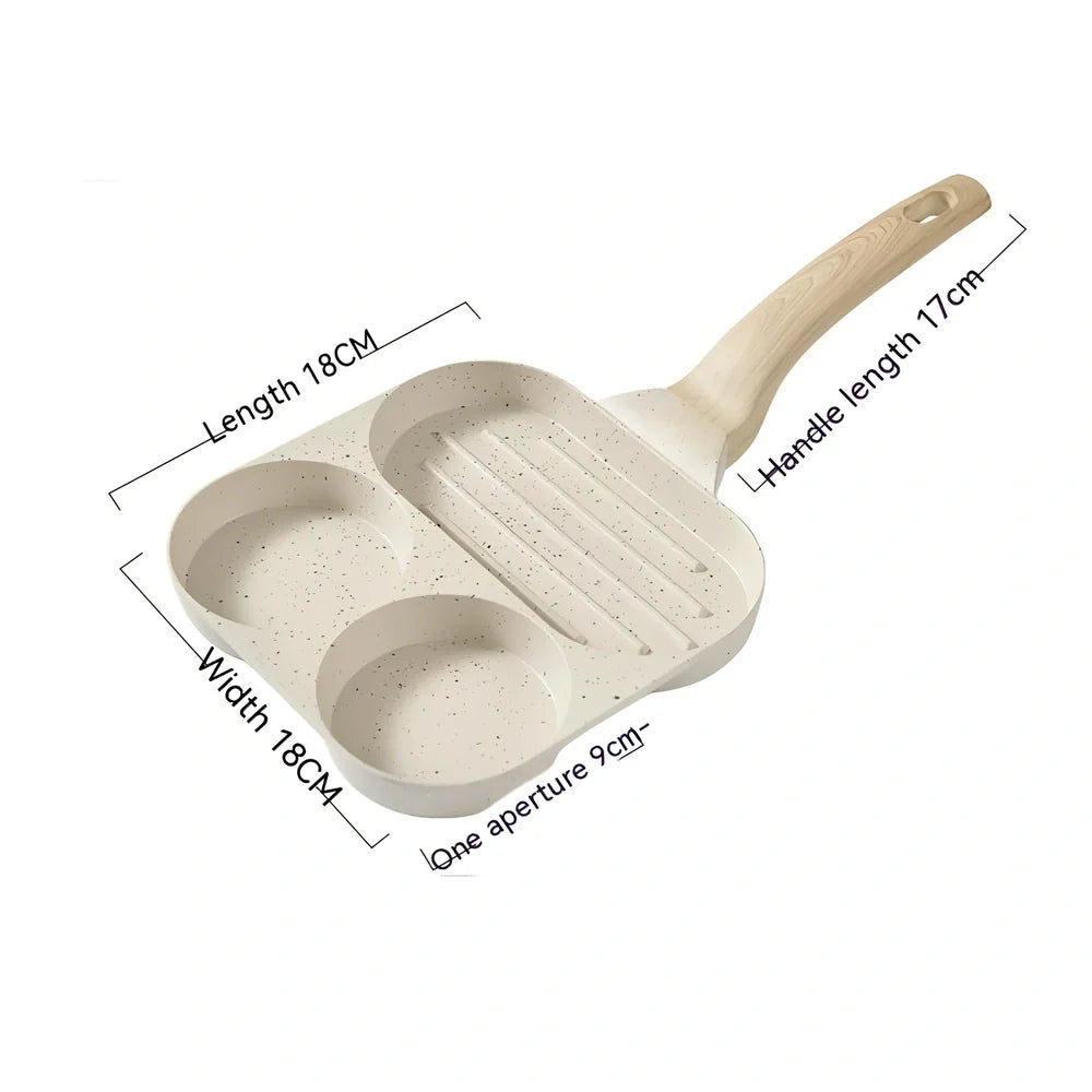 28cm aluminium alloy Japanese frying pan with non-stick coating and composite bottom