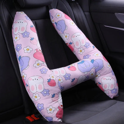 55x70cm car pillow with choice of 20 character patterns including dinosaur, unicorn, and bunny designs