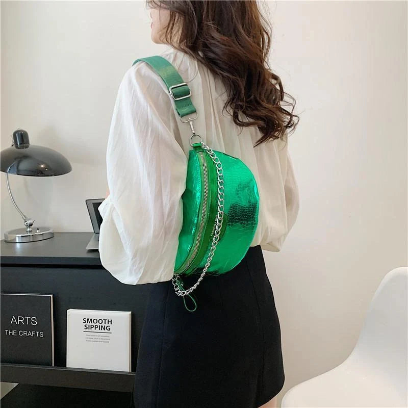 Stylish and versatile crossbody bag made of premium PU leather with a unique stone pattern design, available in a variety of vibrant colors.