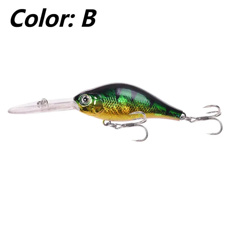 Floating Rock 10.5cm deep diving soft plastic minnow lure in multiple colours for freshwater fishing.