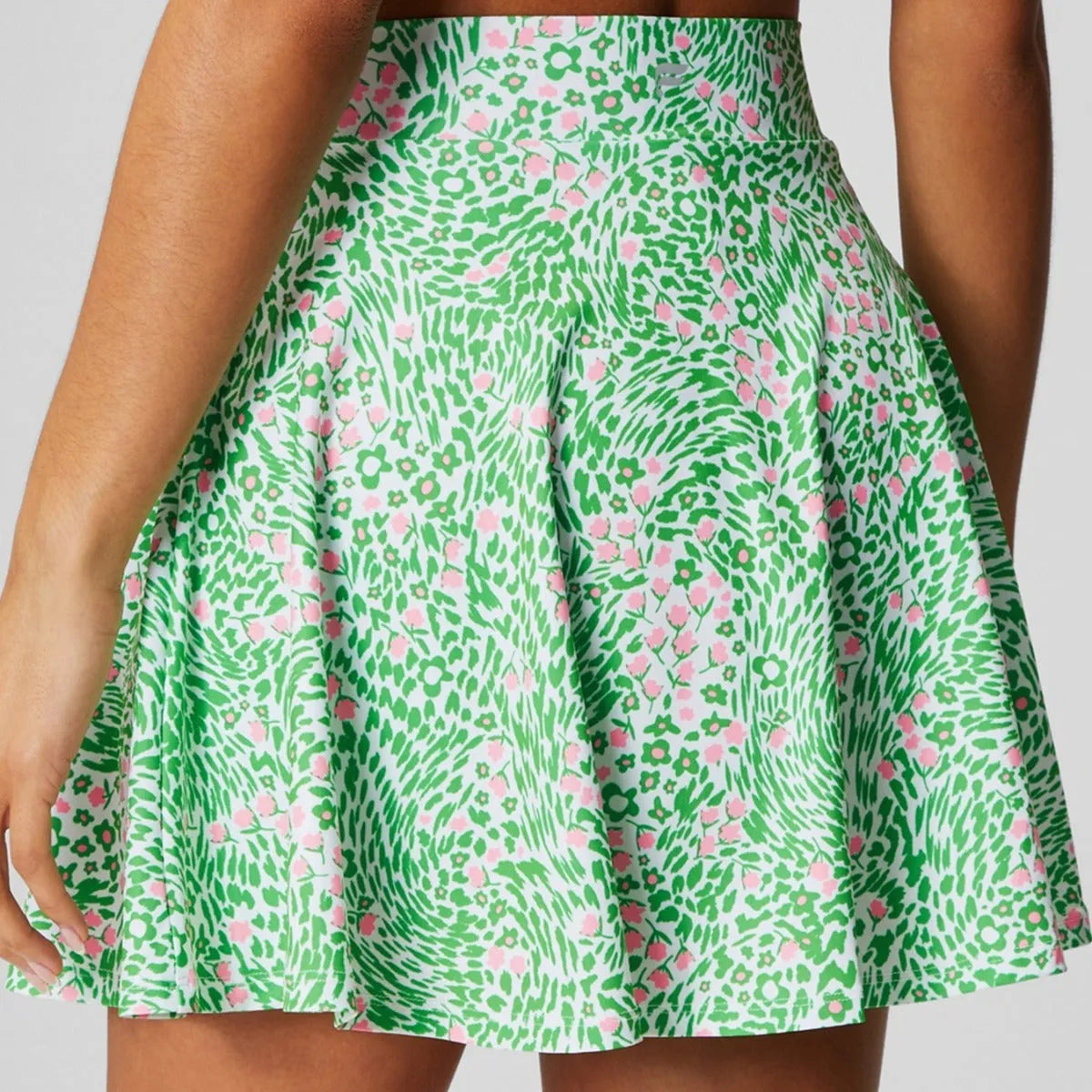 Women's blue high waist half-length sports skirt for golf tennis badminton activities