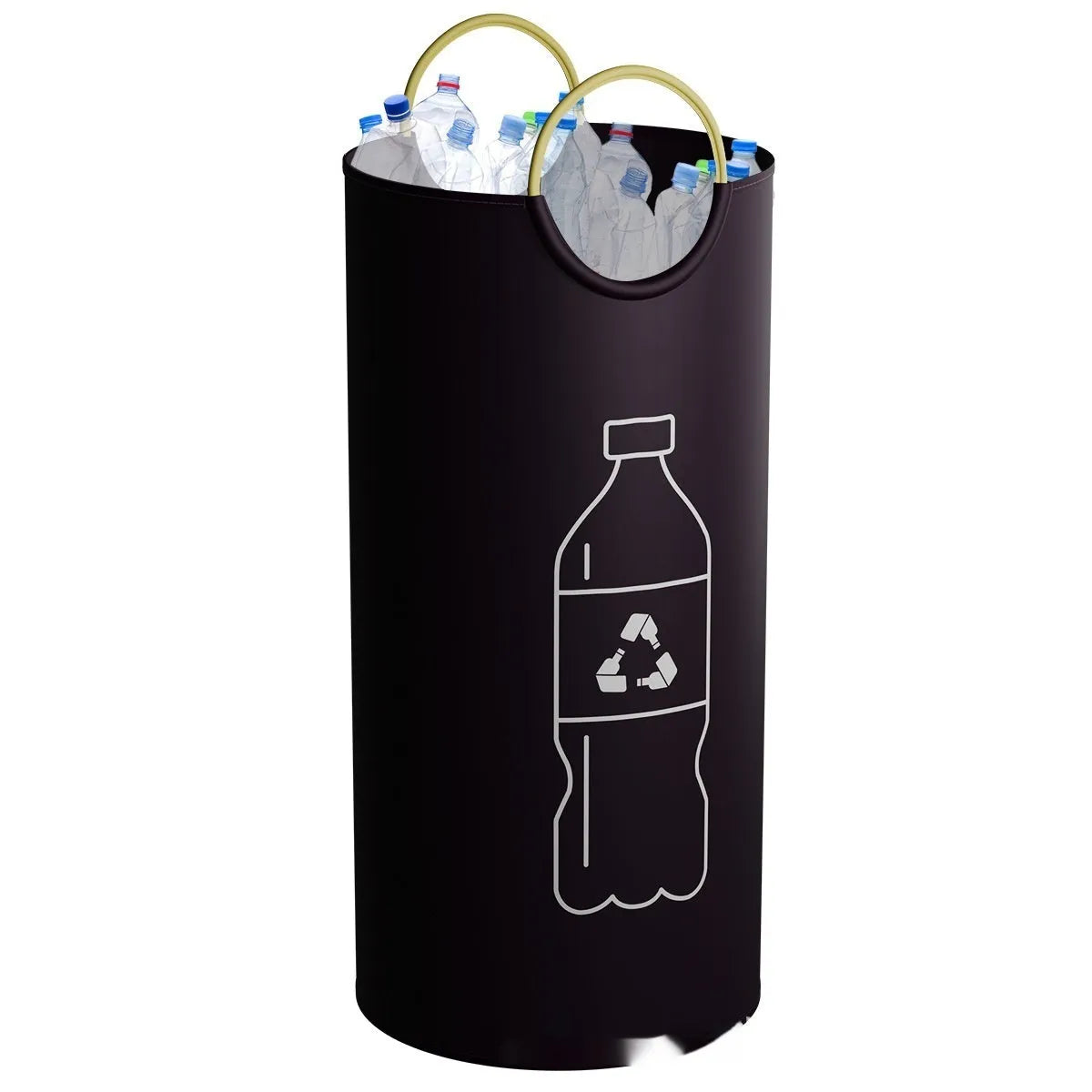 Round 38x72cm portable trash can with PP plastic construction and included garbage bag for office outdoor use