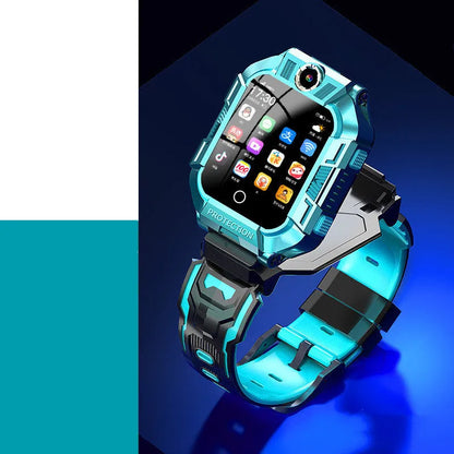 A63 children's phone smart watch with GPS positioning and waterproof design in green colour