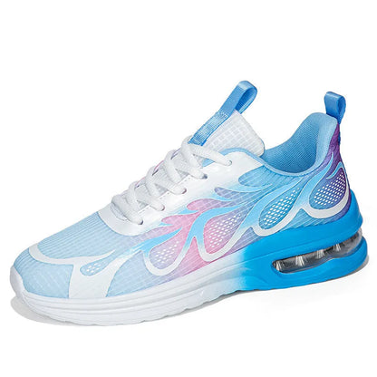 Women's mesh casual sneakers in pink, Plum Red or Moonlight colours with flexible PU soles
