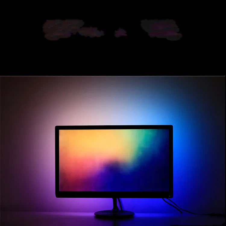 Monitor LCD colour sync LED light belt with 60 LEDs per metre for TV background lighting