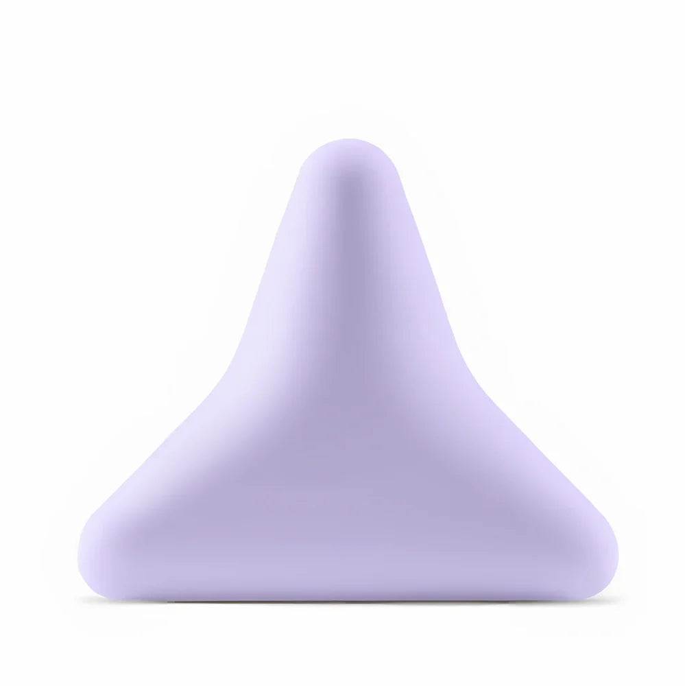 Grey silicone triangular massage cone with four corners for back, neck, scapula and psoas muscle release