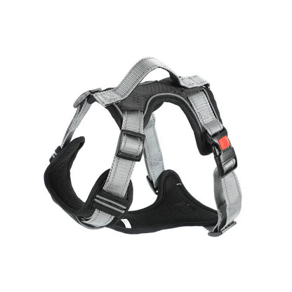 Polyester dog vest harness with hand-holding rope attachment in multiple colour options