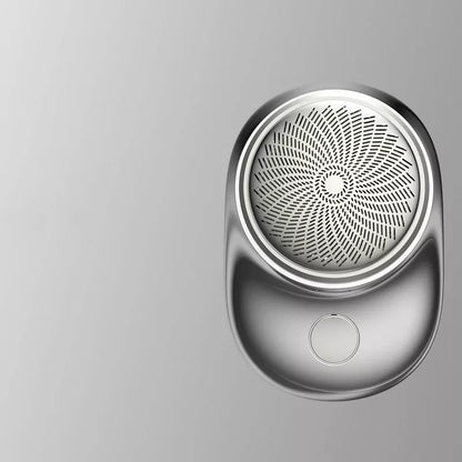 Portable Mini Electric Shaver in blue, silver, and black colors