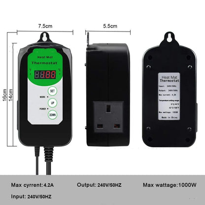 BH1912020 digital temperature humidity controller with LCD display showing readings