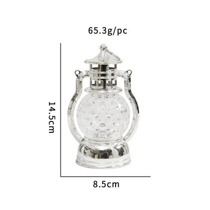 Gold retro oil lamp design LED night light measuring 14.5cm tall