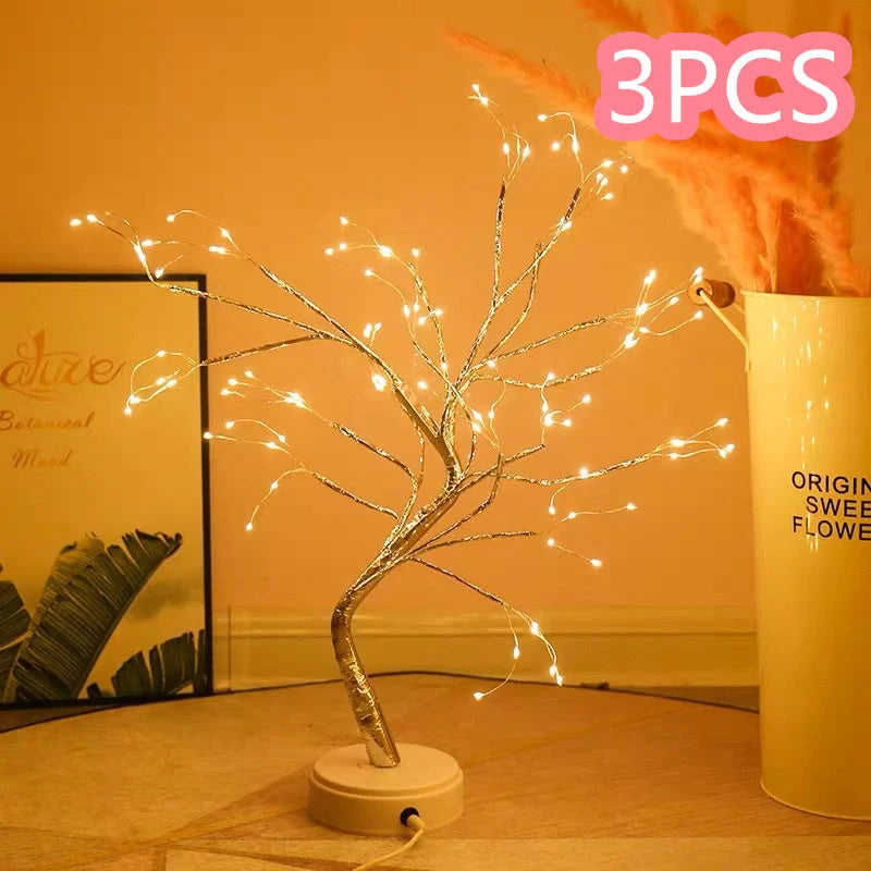 Shimmering Copper Charm - Enchanting LED light with copper wire design for a cozy, ambient glow in your bedroom