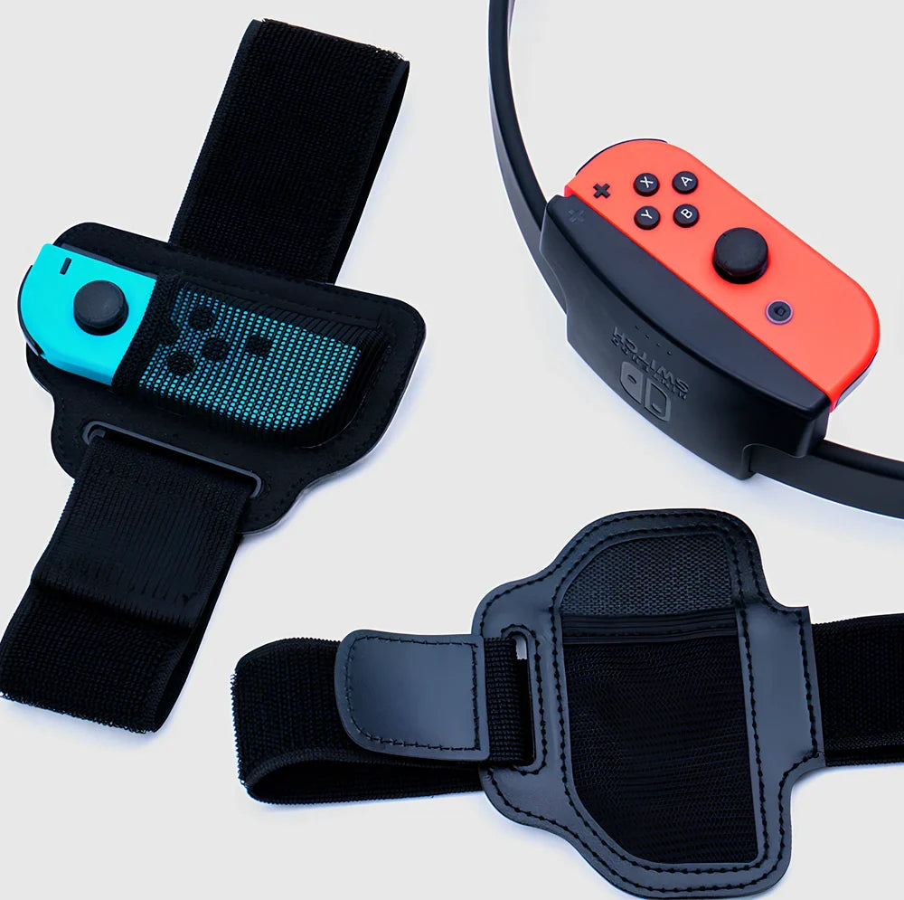 Fitness ring leggings with large fixed accessories and PU material construction