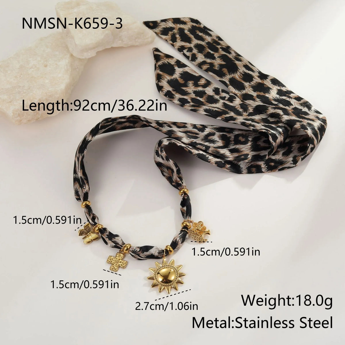 Stainless steel necklace and bracelet set with 18K electroplated finish and regular chain style