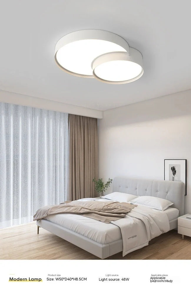 Simple Modern whole house LED lamp with acrylic shade and smart remote control for adjustable three-colour lighting