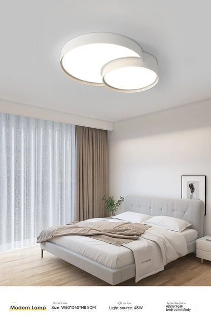 Simple Modern whole house LED lamp with acrylic shade and smart remote control for adjustable three-colour lighting