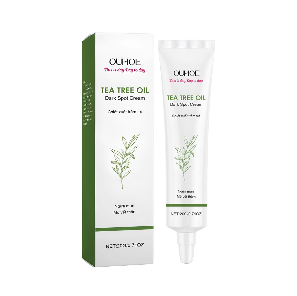 20g tube of facial cream with tea tree oil and nicotinamide