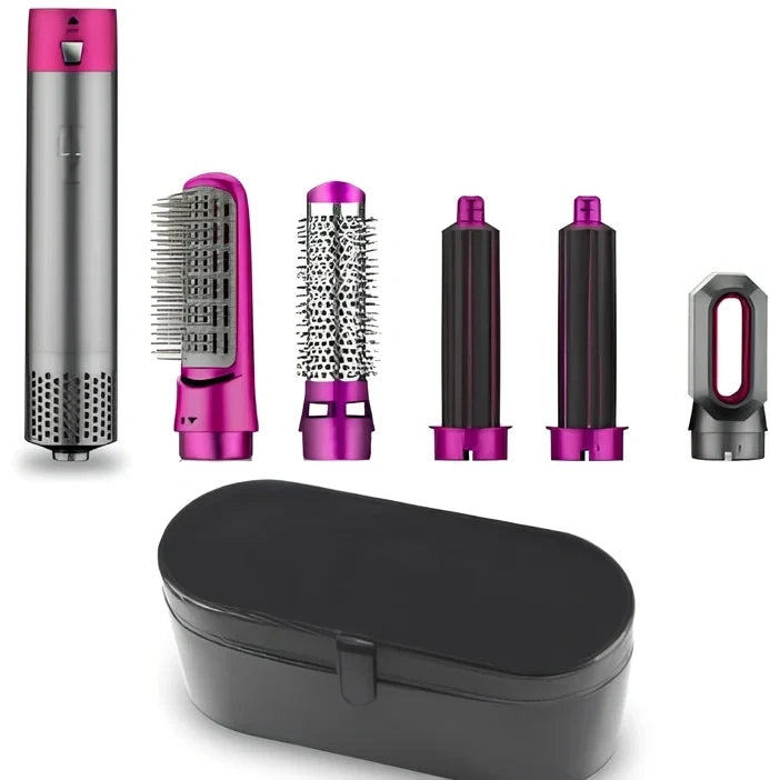 Multifunctional hot air curling iron in six colours with constant temperature technology and UK electrical compatibility