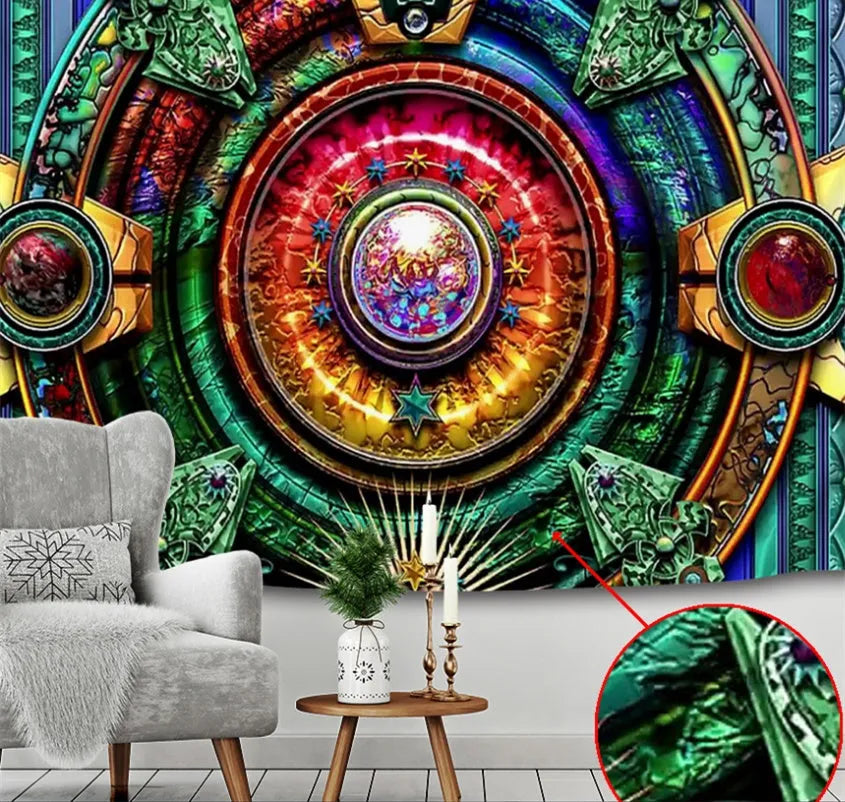 Nordic-style polyester background cloth for tapestry and wall decor, shown in a neutral colour.