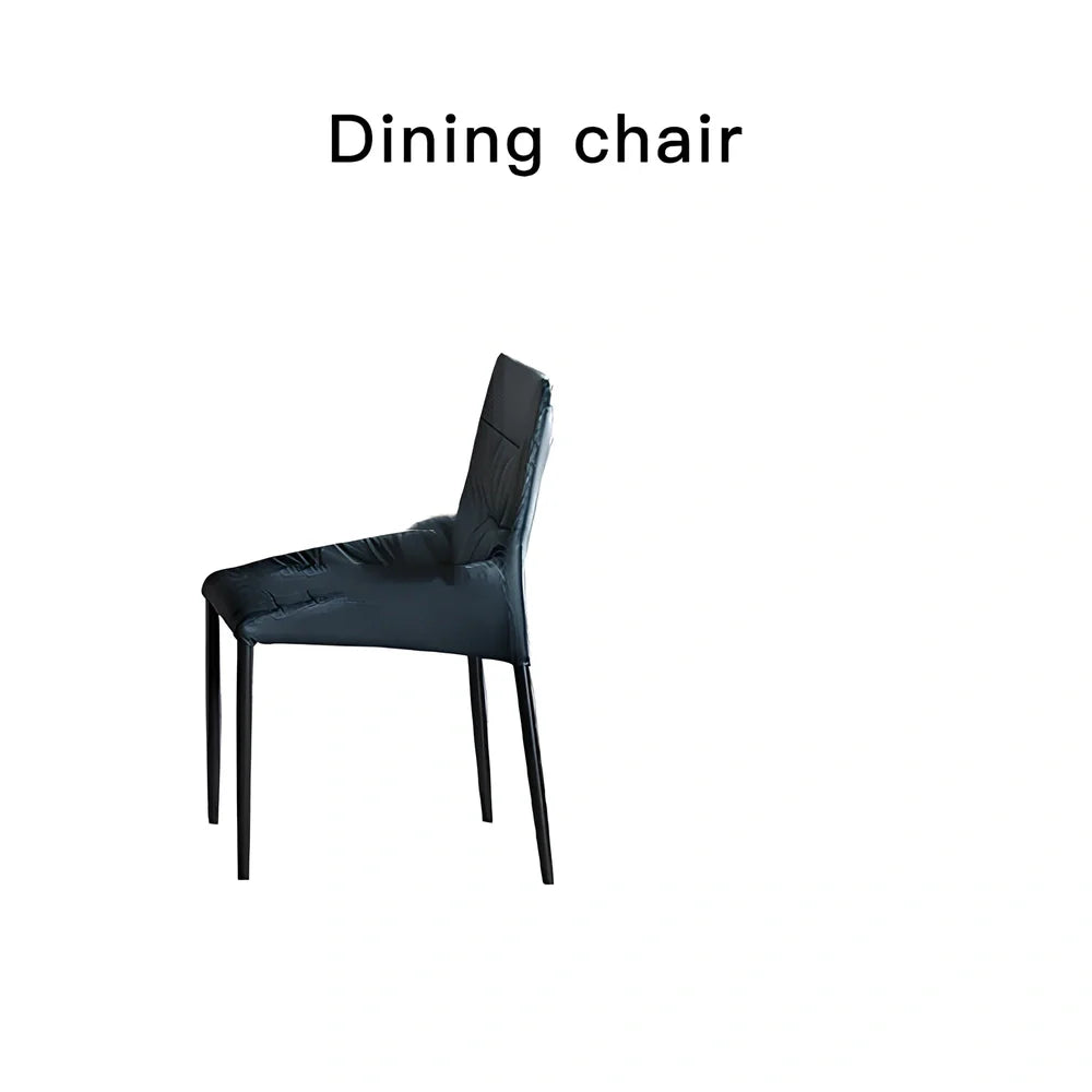 Retractable slate dining table extended to 1.6m with rotating mechanism and porcelain finish