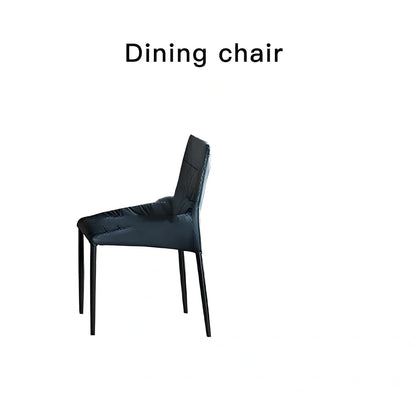 Retractable slate dining table extended to 1.6m with rotating mechanism and porcelain finish