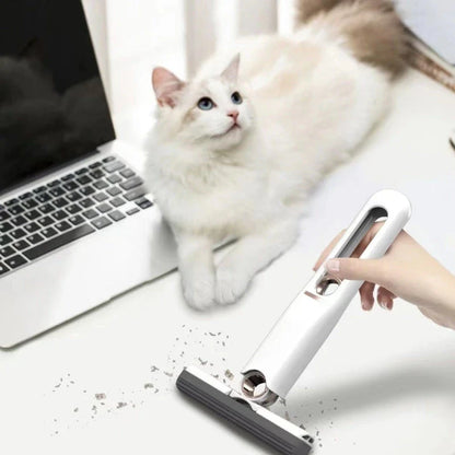 Versatile floor cleaning mop with single-handed squeeze handle, push-pull dehydration mechanism, and biodegradable cotton head