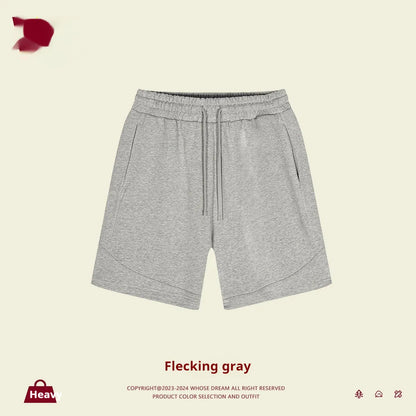Children's cotton shorts in solid colours with loose fit for sports and casual activities