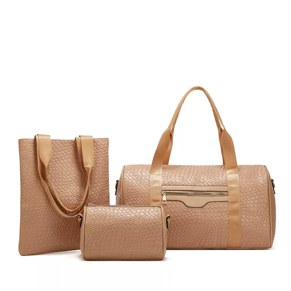 Women's business travel bag with weaving design in various colors
