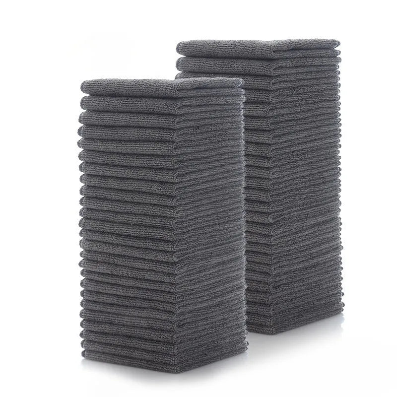 25x25cm grey microfiber kitchen cleaning cloth for oilproof pot and bowl cleaning