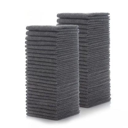 25x25cm grey microfiber kitchen cleaning cloth for oilproof pot and bowl cleaning