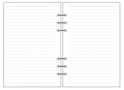 6-hole loose-leaf notebook refill, A5 Daolin paper, 40 sheets, blank dot matrix lined square pages