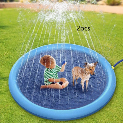 Splash Pad for Kids and Pets - Durable, Non-Slip Outdoor Water Play Mat for Refreshing Backyard Fun