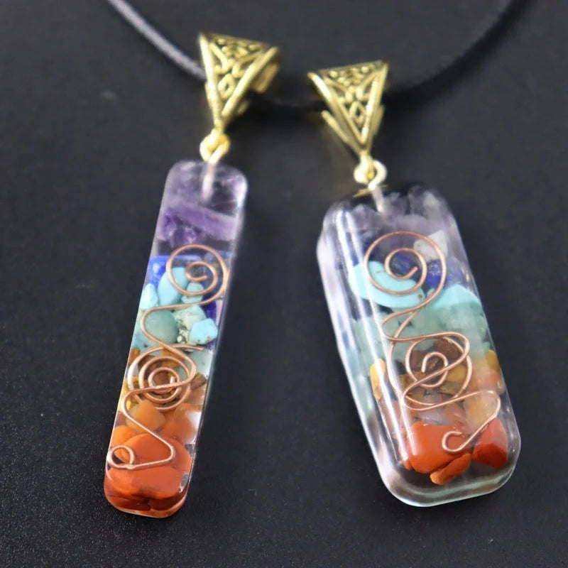 Captivating Healing Crystal Pendant with Natural Stones for Yoga, Meditation, and Spiritual Wellness