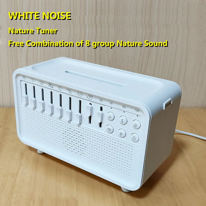 White geometric 3-in-1 Bluetooth speaker with humidifier and night light measuring 200mm wide