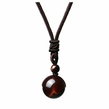 16mm natural obsidian pendant amethyst necklace with adjustable length and geometric design