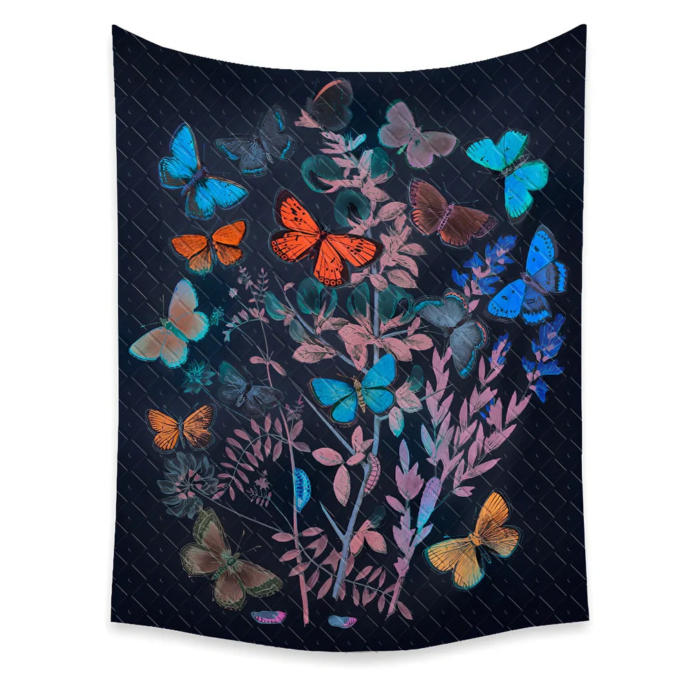 Bohemian animal print polyester tapestry in 180x230cm size hanging on wall, machine-woven for room decor