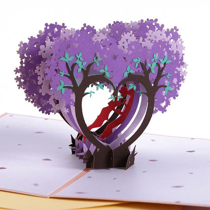 Enchanting 3D pop-up wedding invitation cards with laser-cut designs and floral motifs
